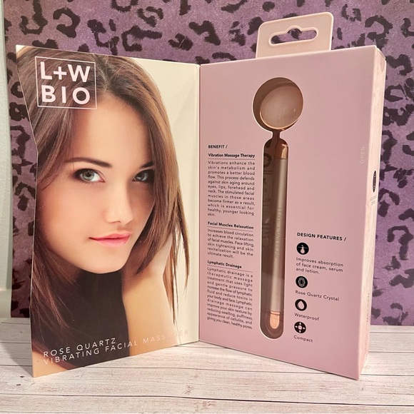 💙L+W BIO PHOENIX ROSE QUARTZ VIBRATING FACIAL MASSAGER SOFT SILKY REJUVENATE - Picture 5 of 5